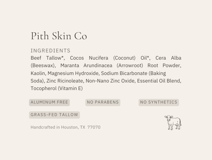 Pith Skin Alpine Breath label showing ingredients and badges